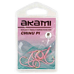 Akami 014044 Chinu PI Зубчатый Крюк Серебристый Pink 4 