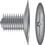 Seachoice 50-59608 Phillips Винт с овальной головкой T/S 10 Единицы Серебристый Silver 10 x 3/4´´ 