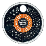 Kolpo 1562000 Mix Mascot MK 50g Ассортимент свинцов Split Shot  Black 0.15-0.30-0.45-0.60-0.80-1 g