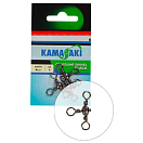 Купить Kamasaki 82260006 Crossline Тройные вертлюги  Black 6 7ft.ru в интернет магазине Семь Футов