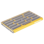 Plano 1561187 Edge Professional Тонкая коробка для приманок 3700 Серый Yellow / Grey