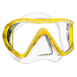 Маска для плавания трехстекольная для взрослых Mares i3 411040 прозрачный/желтый