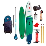 red 001-012-002-0078 Надувной комплект для падлбординга 2023 Voyager Hybrid Tough 12´6´´ Green / White 80x40x40 381 cm