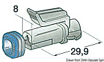 Разъем водонепроницаемый MTA серии Seal 2.8 1-контактный тип "мама" 29.9 x 8 мм 5 шт, Osculati 14.235.10