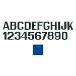 International letterfix 59590171 1 Наклейки с цифрами Бесцветный Blue 100 mm 