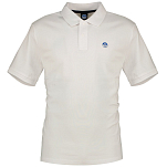 North sails 692451-0101-M Поло с короткими рукавами Basic Белая White M