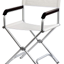 Складной стул Director белый из анодированного алюминия 540 х 500 х 870 мм, Osculati 48.353.17