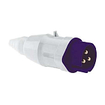 Вилка с длинной кабельной муфтой Bals 446 24 В 16 А 3 полюса IP44 винтовые клеммы серо-фиолетовая