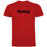 Kruskis CA65500660S286 Футболка с коротким рукавом Word Fishing Красный Red 3XL