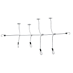Forniture nautiche italiane 808752 Millepiedi Эластичная веревка для парусов Серебристый White 200 cm 