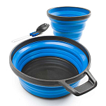 Gsi outdoors 79212 Escape Table Set Складная чаша Голубой Black / Blue