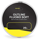 Avid carp A0630010 Outline Soft 20 m Фторуглерод Золотистый 0.320 mm 