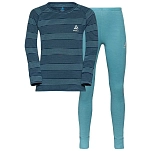 Odlo 159449-21017-128 Термоштаны Active Warm Eco Reef Waters / Blue Wing Teal 25x15x10 7-8 Years