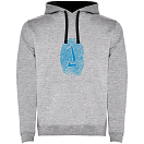 Купить Kruskis SU1067055802S198 Толстовка с капюшоном Sailor Fingerprint Two-Colour Серый Heather Grey / Black 2XL 7ft.ru в интернет магазине Семь Футов