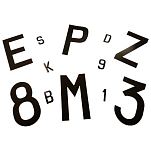 Euromarine 040119 K Пластиковые наклейки с буквами Белая White 40 mm