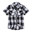 Купить Brandit 4032-46-S Рубашка с коротким рукавом Check Белая White / Black S 7ft.ru в интернет магазине Семь Футов