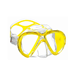 Маска для дайвинга двухлинзовая из бисиликона Mares X-VU LiquidSkin 411033 прозрачно-желтый/желтый