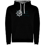 Kruskis SU1067060258C077 Толстовка с капюшоном Up And Down Two-Colour Черный Black / Grey 3XL