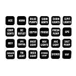 Bep marine SET-1000 Текстовая метка панели переключателей Contour серии 1000 White / Black