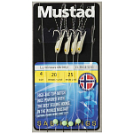 Mustad 193282 Shrimp 4 Hooks Зеленый  Luminous 4 