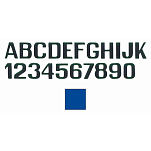 International letterfix 59590146 6 Наклейки с цифрами Бесцветный Blue 200 mm 