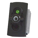 Pros 10418017 On-Off Черный  Green (12V DC) Double Pole 