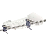 Magma 214-T10680 Standard Duty Extended Horizontal Round Rail Mount Серебристый Chrome 25 mm