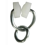 Jr products 342-81165 Кольцевая колесная опора для штор Серебристый White / Silver