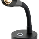 Articulated LED spotlight black, Osculati 13.867.31