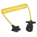 Wesbar 274-787195 Спиральный адаптер 7-Way To 5-Way 1.21 m Желтый