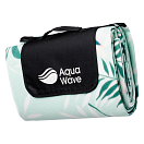 Купить Aquawave 35921-D AQ LEAV PR- Salva Одеяло для пикника Черный Dusty Aqua Leaves Print 7ft.ru в интернет магазине Семь Футов