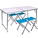 Купить Aktive R-16043601-52893 Стол со стулом 120x60x70 cm отремонтированы Grey 7ft.ru в интернет магазине Семь Футов