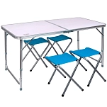 Aktive R-16043601-52893 Стол со стулом 120x60x70 cm отремонтированы Grey