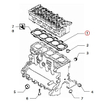 Прокладка головки блока цилиндров Vetus VFP01698 0,95 мм для двигателей VF5.220/VF5.250