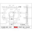 Купить Звезда для мотоцикла ведущая C4402-12 RK Chains 7ft.ru в интернет магазине Семь Футов