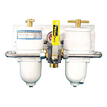 Parker racor RAC75500MAXM30 500 Предварительный фильтр с двойным топливным сепаратором с металлической чашей Серебристый White
