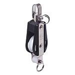 Talamex 65432016 Одинарный поворотный блок Hye Standard с проушиной и крюком Black / White 16 mm