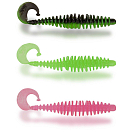 Купить Magic trout 3279302 T-Worm Twister Мягкая Приманка 55 Mm 1.5g Многоцветный Neon Green / Orange 7ft.ru в интернет магазине Семь Футов