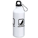 Kruskis MD4049S101K098 Problem Solution Sail 800ml Алюминиевая бутылка Бесцветный White