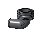 Патрубок соединительный Plastimo 55768 Ø28мм 90° входной угловой с уплотнительным кольцом для ручных трюмных помп