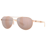 Costa 06S4007-40071057 Зеркальные поляризованные солнцезащитные очки Fernandina Shiny Rose Gold Copper Silver Mirror 580P/CAT2