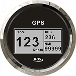 Цифровой спидометр с GPS KUS BS KY08021 0-60узлов Ø85мм 12/24В IP67 чёрный/нержавейка
