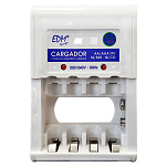 Edm 38706 4xAA/1x9V Зарядное Устройство Для Аккумуляторов Белая White / Blue