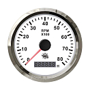 Купить Тахометр со счетчиком моточасов 12/24В 0-8000об/мин Ø96x55мм вырез Ø85мм с подсветкой белый-серебристый, Osculati 27.327.04 7ft.ru в интернет магазине Семь Футов