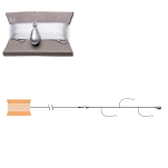 Expert predator 23133 связанный крючок Handmade Terminal EVA 150 m 0.600 mm Серебристый Grey