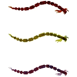 Westin P225-989-215-UNIT Мягкий приманка Bloodteez Worm 0.5g 55 mm 8 Единицы Зеленый Indigo UV Red