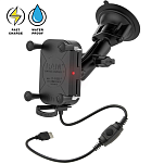 Крепление RAM MOUNTS Tough-Charge 15 Вт водонепроницаемая беспроводная зарядка на присоске Twist-Loc  RAM-B-166-UN12W-1
