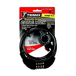 Trimax locks 255-TRC106 замок для кабеля Trimaflex 106 1.82 m Бесцветный Black 10 mm