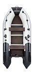 Надувная лодка ПВХ, Ривьера Компакт 3400 СК Комби, светло-серый/черный 4603725300606