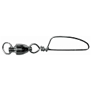 Купить Mustad MA030-BN-7-2 MA030-BN Ball Bearing Welded Ring&Cross-Lock Snap Вертлюги Серебристый Black Nickel 7  7ft.ru в интернет магазине Семь Футов